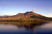 Mount Batur overlooking Lake Batur